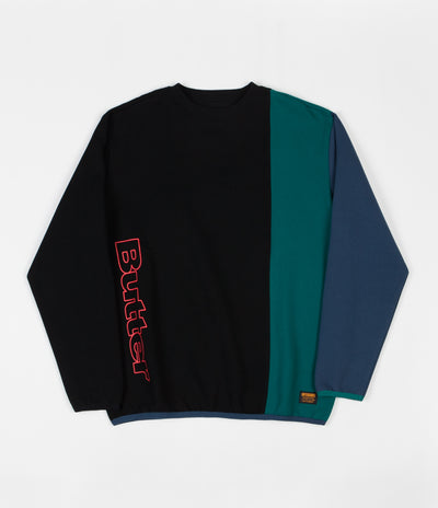 Butter Goods Tres Crewneck Sweatshirt - Black / Green / Blue