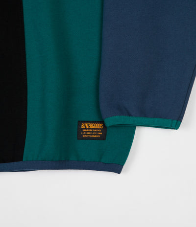 Butter Goods Tres Crewneck Sweatshirt - Black / Green / Blue