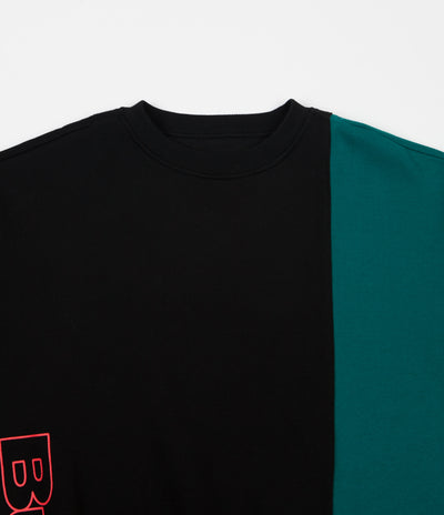 Butter Goods Tres Crewneck Sweatshirt - Black / Green / Blue