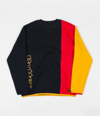 Butter Goods Tres Crewneck Sweatshirt - Navy / Red / Yellow