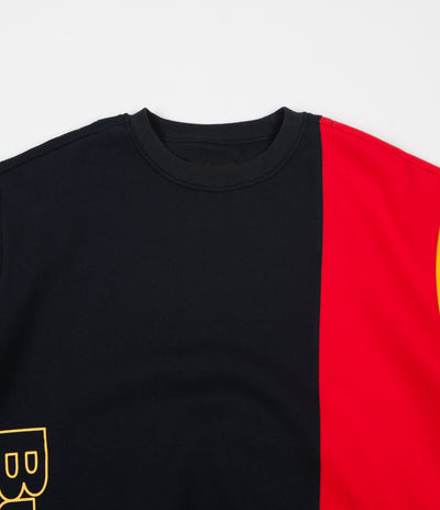 Butter Goods Tres Crewneck Sweatshirt - Navy / Red / Yellow