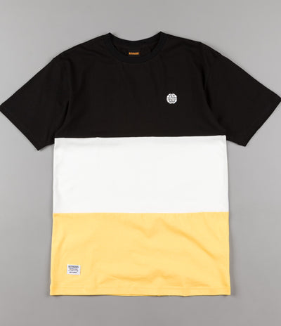 Butter Goods Tri-Block T-Shirt - Black / White / Yellow