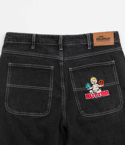 Butter Goods World Peace Denim Jeans - Washed Black