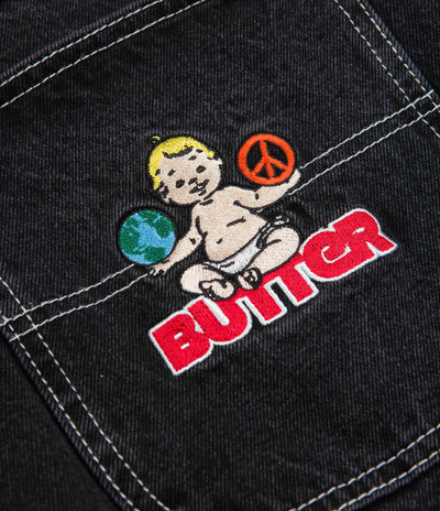 Butter Goods World Peace Denim Jeans - Washed Black