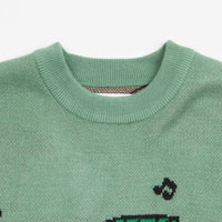 Butter Goods Worm Knitted Sweatshirt - Teal thumbnail