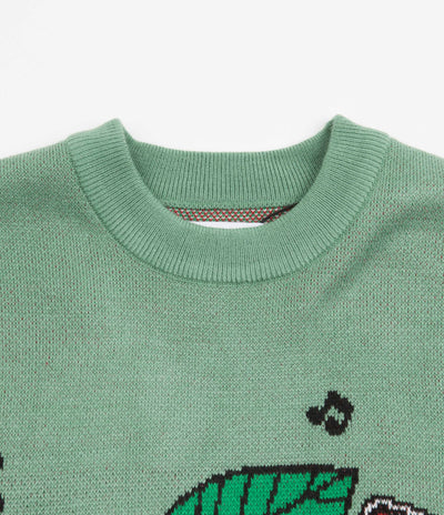 Butter Goods Worm Knitted Sweatshirt - Teal