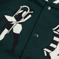 by Parra Cloudy Star Varsity Jacket - Pine Green thumbnail