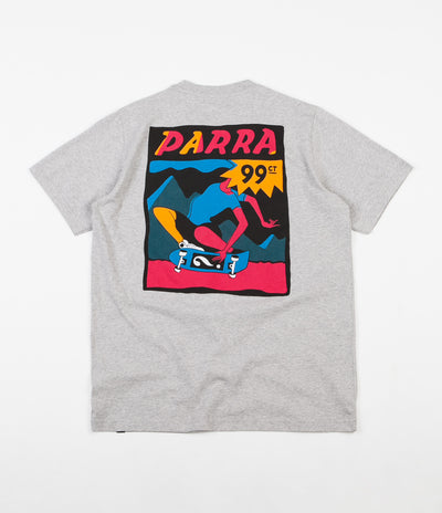 by Parra Indy Tuck Knee T-Shirt - Ash Grey