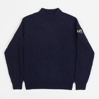 by Parra Mirrored Flag Logo Knitted Sweatshirt - Blue thumbnail