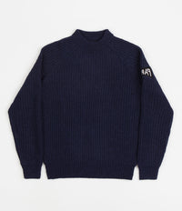 by Parra Mirrored Flag Logo Knitted Sweatshirt - Blue