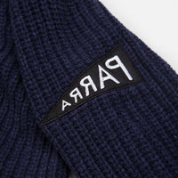 by Parra Mirrored Flag Logo Knitted Sweatshirt - Blue thumbnail