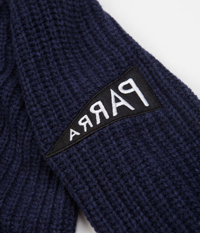 by Parra Mirrored Flag Logo Knitted Sweatshirt - Blue