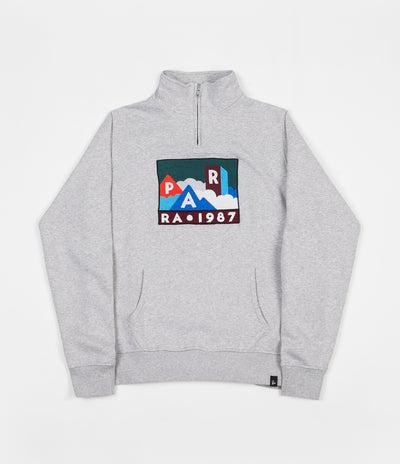 by Parra Mountains of 1988 1/4 Zip Sweatshirt - Ash Grey