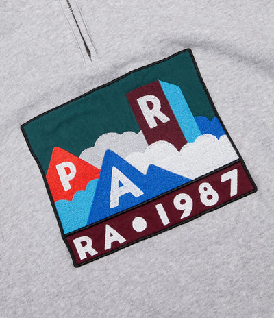 by Parra Mountains of 1988 1/4 Zip Sweatshirt - Ash Grey