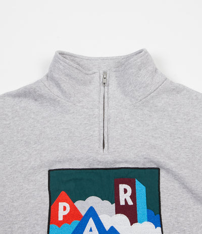 by Parra Mountains of 1988 1/4 Zip Sweatshirt - Ash Grey