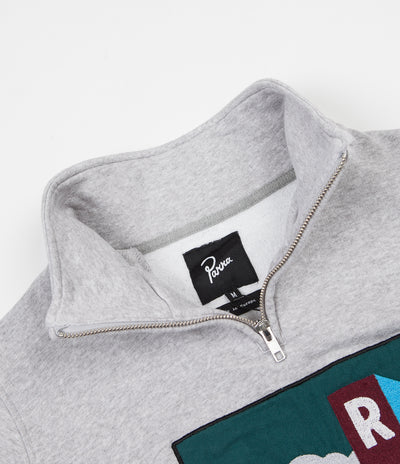 by Parra Mountains of 1988 1/4 Zip Sweatshirt - Ash Grey