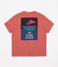 by Parra Paper Boat House T-Shirt - Mineral Red