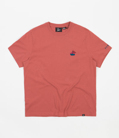 by Parra Paper Boat House T-Shirt - Mineral Red