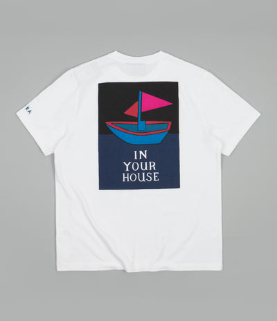 by Parra Paper Boat House T-Shirt - White