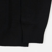 by Parra Quarter Zip Knitted Pullover Sweatshirt - Black thumbnail