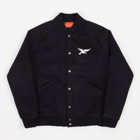 by Parra Sad Pencil Wool Varsity Jacket - Navy Blue thumbnail