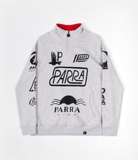 by Parra Sponsored Quarter Zip Sweatshirt - Ash Grey