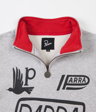 by Parra Sponsored Quarter Zip Sweatshirt - Ash Grey