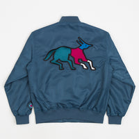 by Parra Stacked Pets Varsity Jacket - Teal thumbnail