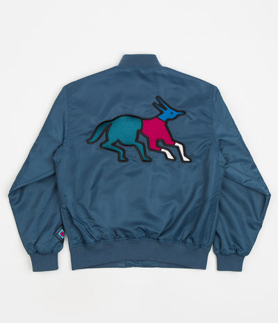 by Parra Stacked Pets Varsity Jacket - Teal