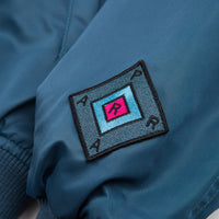 by Parra Stacked Pets Varsity Jacket - Teal thumbnail