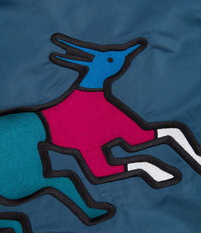 by Parra Stacked Pets Varsity Jacket - Teal