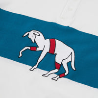 by Parra Striped Goat Polo Shirt - White / Green thumbnail