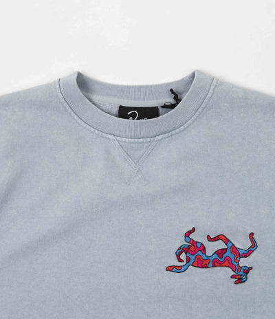 by Parra Upside Dog Race Crewneck Sweatshirt - Dusty Blue