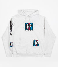 by Parra Zebra Striped P Hoodie - Ash Grey