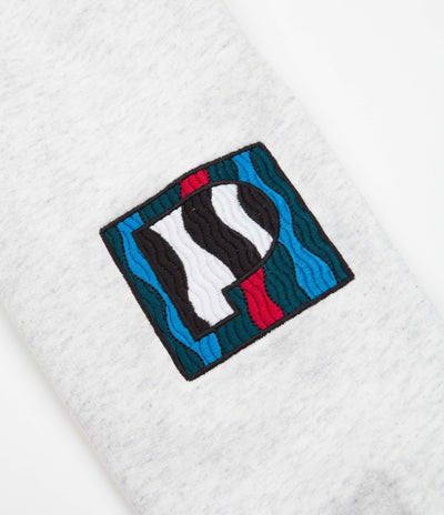 by Parra Zebra Striped P Hoodie - Ash Grey