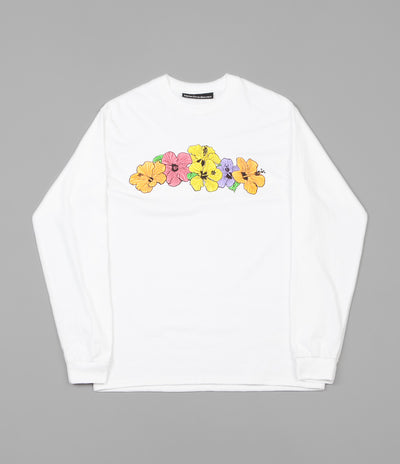 Call Me 917 Hibiscus Long Sleeve T-Shirt - White