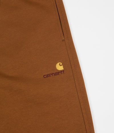 Carhartt American Script Sweatpants - Hamilton Brown / Gold