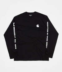 Carhartt 1989 WIP Long Sleeve T-Shirt - Black / White