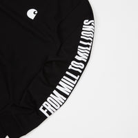 Carhartt 1989 WIP Long Sleeve T-Shirt - Black / White thumbnail