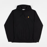 Carhartt American Script Hoodie - Black / Gold thumbnail