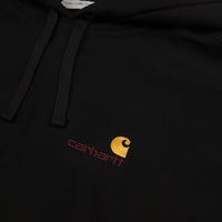 Carhartt American Script Hoodie - Black / Gold thumbnail