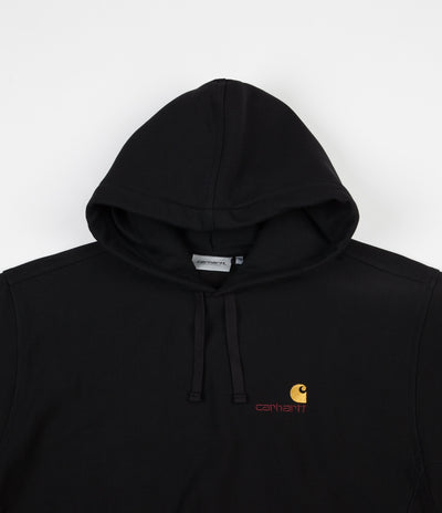 Carhartt American Script Hoodie - Black / Gold