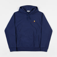 Carhartt American Script Hoodie - Metro Blue thumbnail