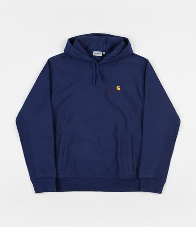 Carhartt American Script Hoodie - Metro Blue