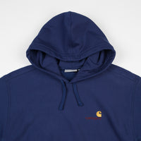 Carhartt American Script Hoodie - Metro Blue thumbnail