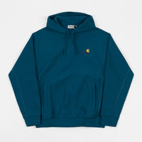 Carhartt American Script Hoodie - Moody Blue thumbnail