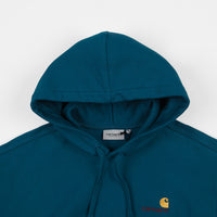 Carhartt American Script Hoodie - Moody Blue thumbnail