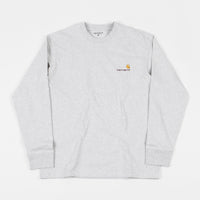 Carhartt American Script Long Sleeve T-Shirt - Ash Heather thumbnail