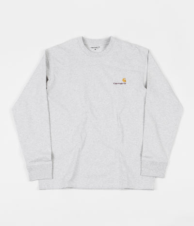 Carhartt American Script Long Sleeve T-Shirt - Ash Heather