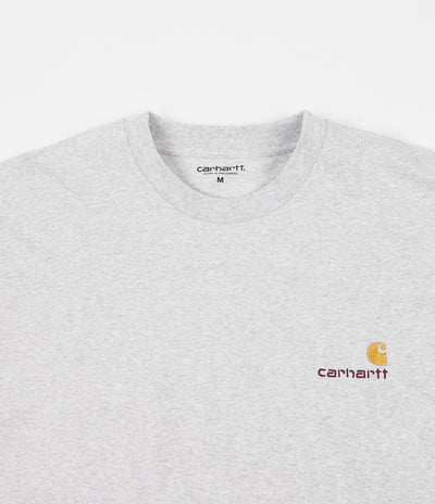 Carhartt American Script Long Sleeve T-Shirt - Ash Heather